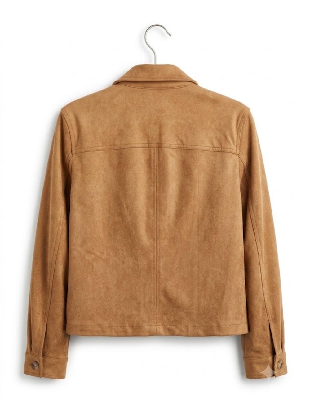KUT from the Kloth Maddie Faux Suede Trucker Jacket Camel Tan Size Large L - Picture 2 of 5